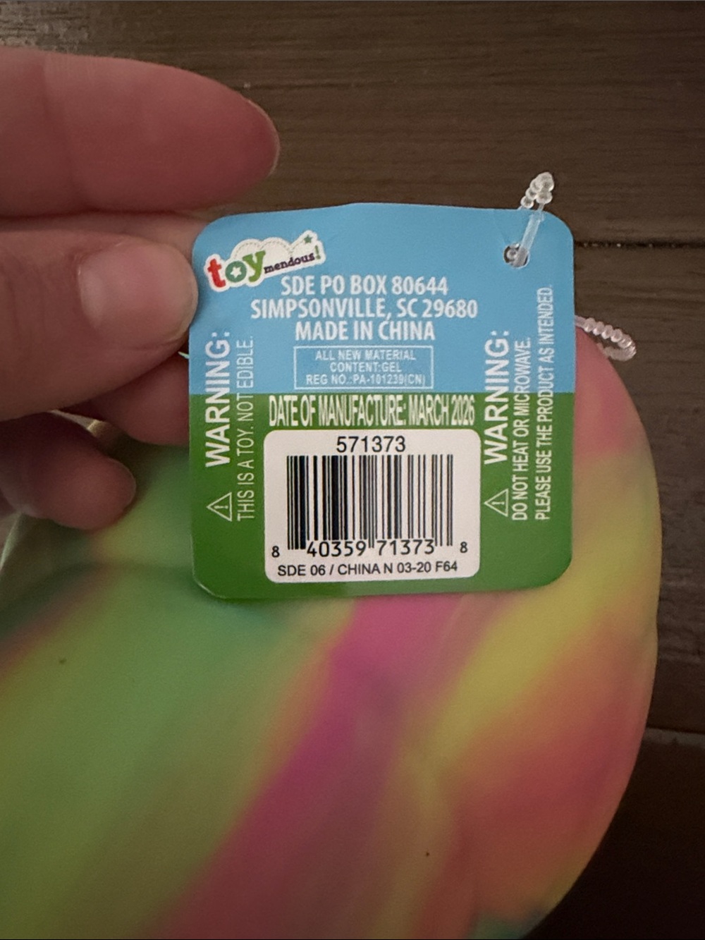 Tie Dye Duck Squishy - Picture 7 of 8